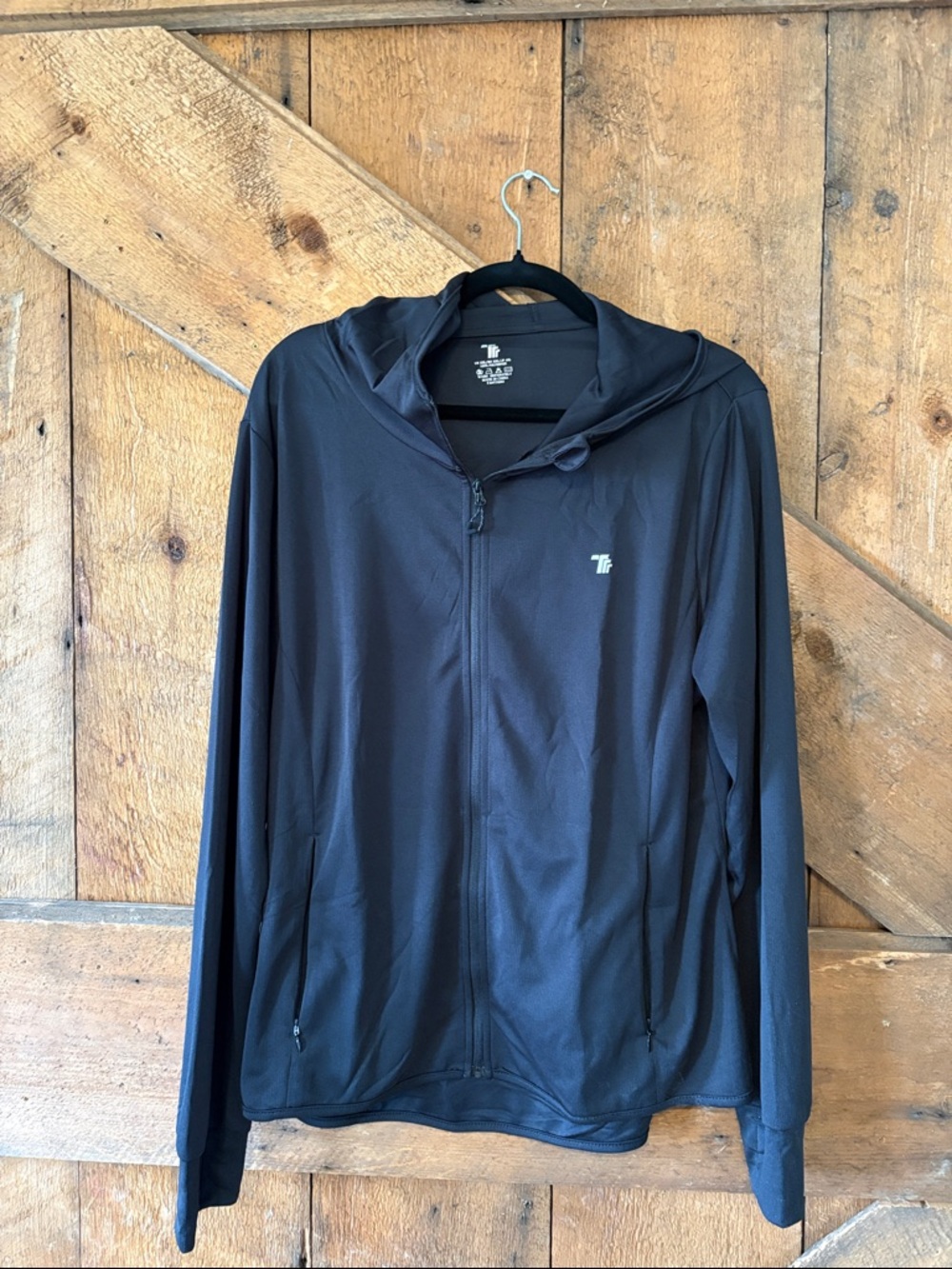 TBMPOY Black Full-Zip Lightweight Hoodie (spf 50)
